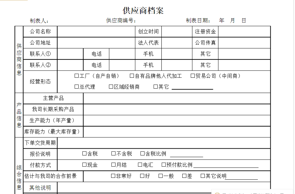 合格供应商